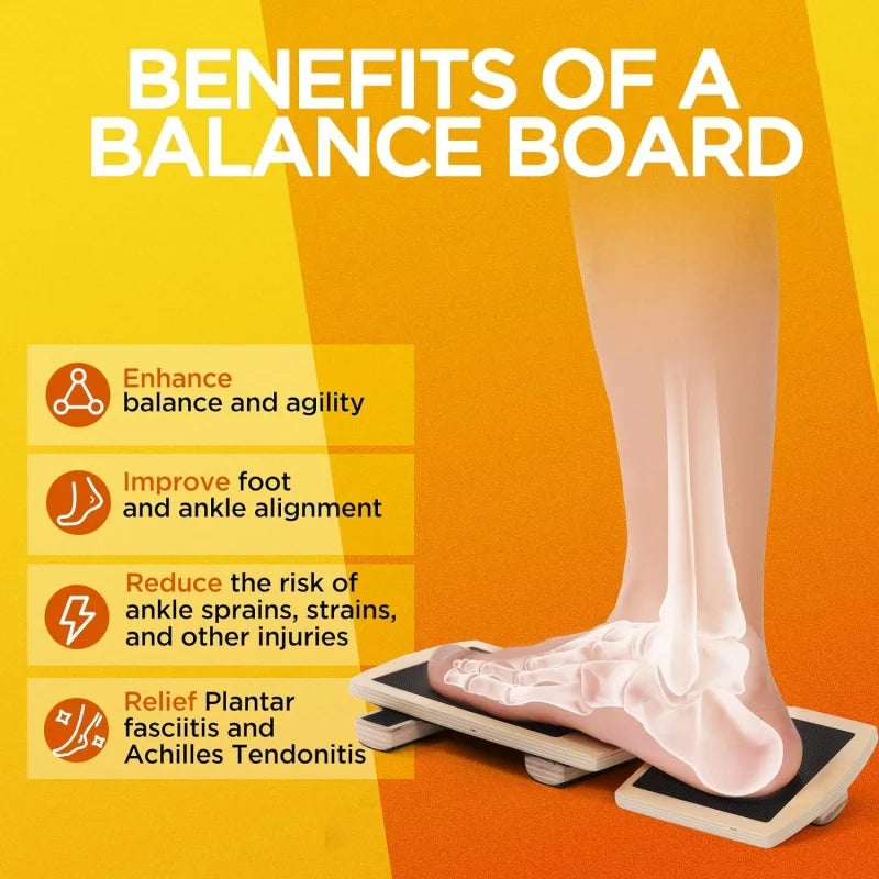 Ankle Balance Board Trainer for Pilates | Foot Strengthener for Balance Training | Stability Exercises for Sprained Ankles & Plantar Fasciitis