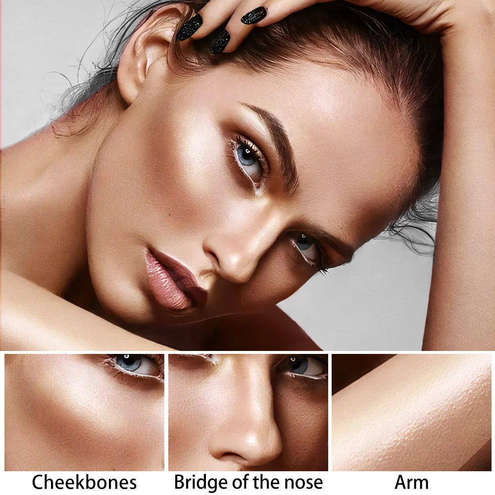 Highlighting & Bronzer Stick - Face Brightening Blusher, Rouge Concealer Pen, Long-Lasting Corrector & Nose Contouring Cosmetics