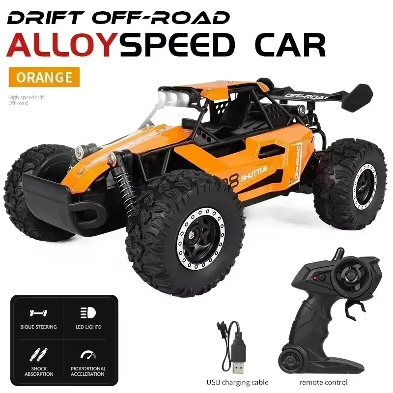 DK087 1:16 2WD Brushless High-Speed RC Drift Car – Off-Road Remote Control Truck with LED Lights, 20KM/H Racing Toy Model