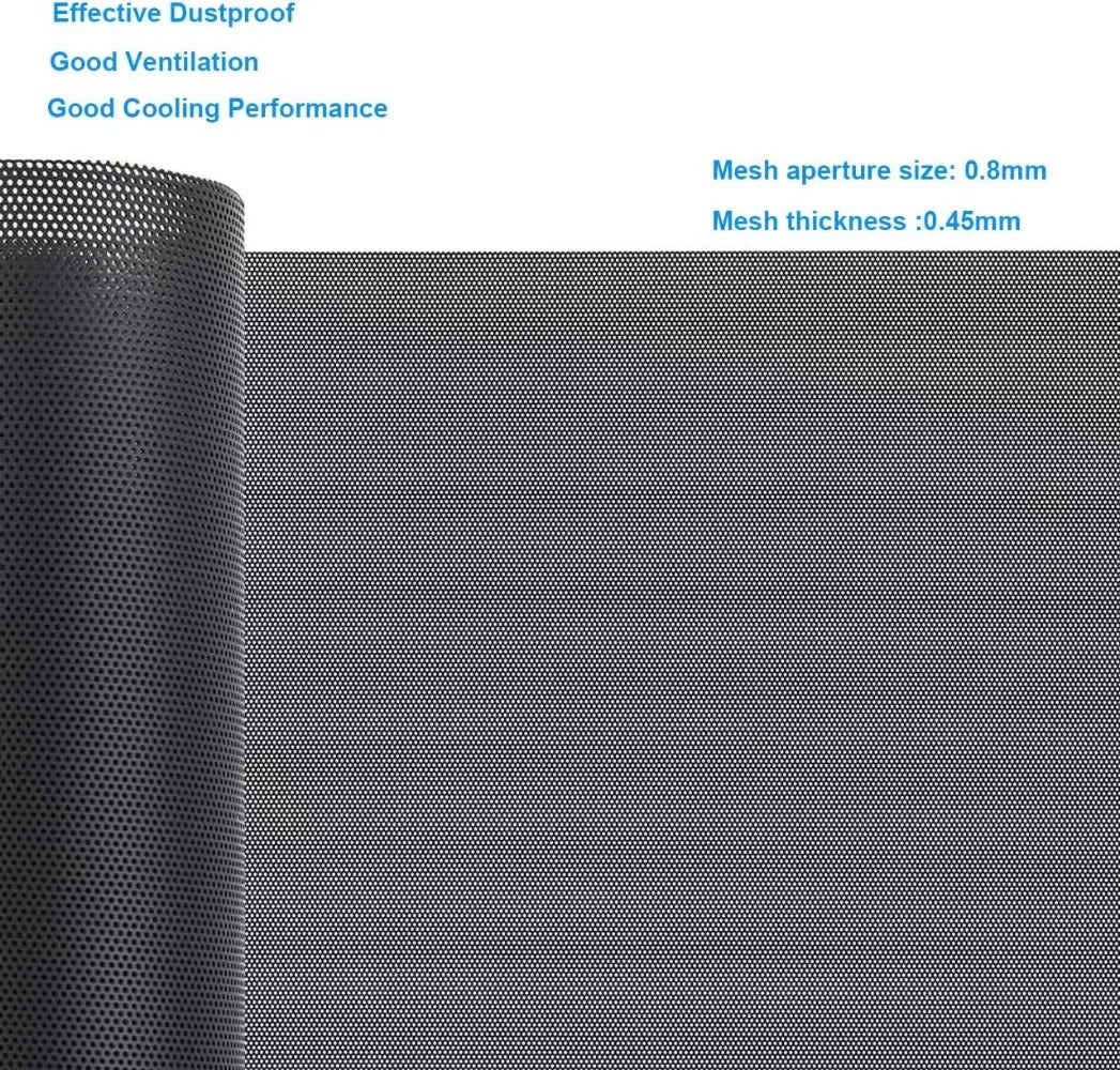 1M DIY PC Case Dust Mesh Filter - Black PVC Dustproof Mesh Filter Cover for Computer Cooler Fan, Fan Cooler Baffle