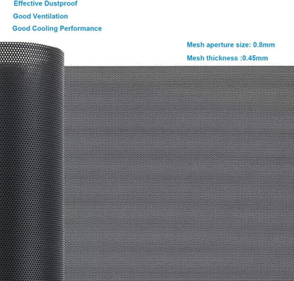 1M DIY PC Case Dust Mesh Filter - Black PVC Dustproof Mesh Filter Cover for Computer Cooler Fan, Fan Cooler Baffle