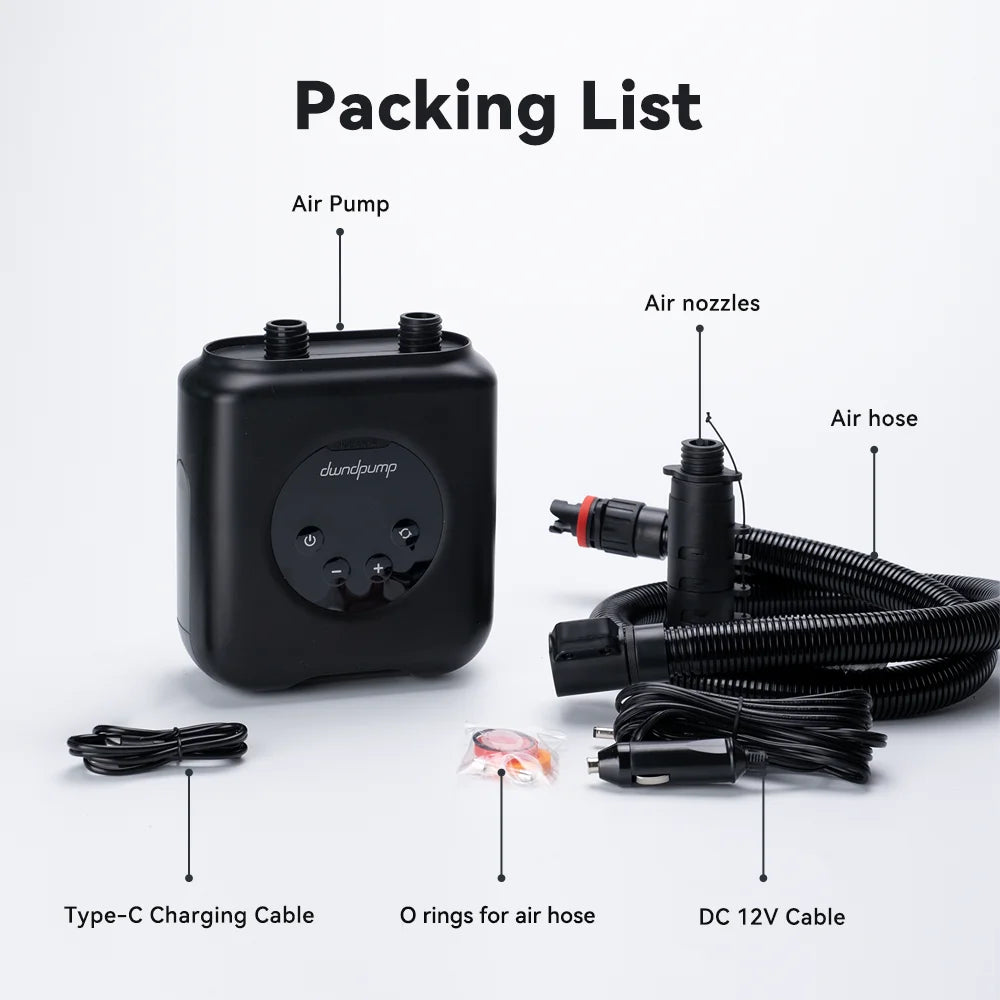 SUP Inflatable Pump — Rechargeable 20PSI Pump for PVC Kayaks, Kite Wings & Stand Up Paddle Boards