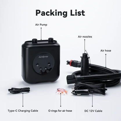 SUP Inflatable Pump — Rechargeable 20PSI Pump for PVC Kayaks, Kite Wings & Stand Up Paddle Boards