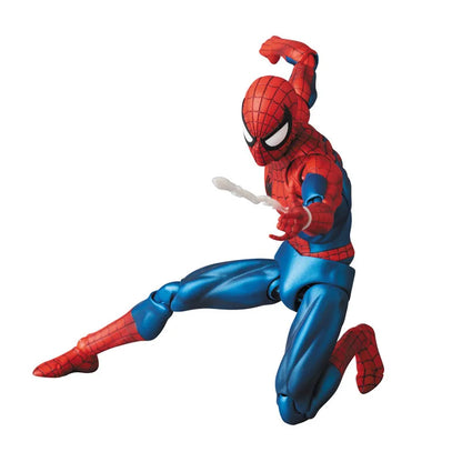 Disney Mafex 075 Spiderman Action Figure - 16cm High-Quality Spider Man Model with Multiple Accessories, Collectible Toy Gift