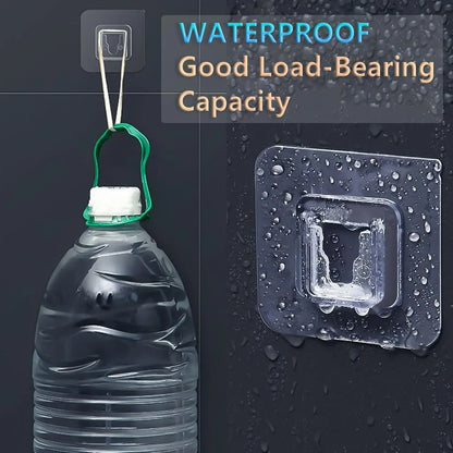 Double-Sided Transparent Suction Cup Wall Hooks – Strong Adhesive Hangers for Kitchen & Bathroom Storage