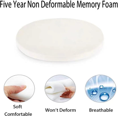 Memory Foam Seat Cushion – Anti-Slip Soft Round Pad for Floor, Office Chair, Bar Stool, Available in 30/35/40cm