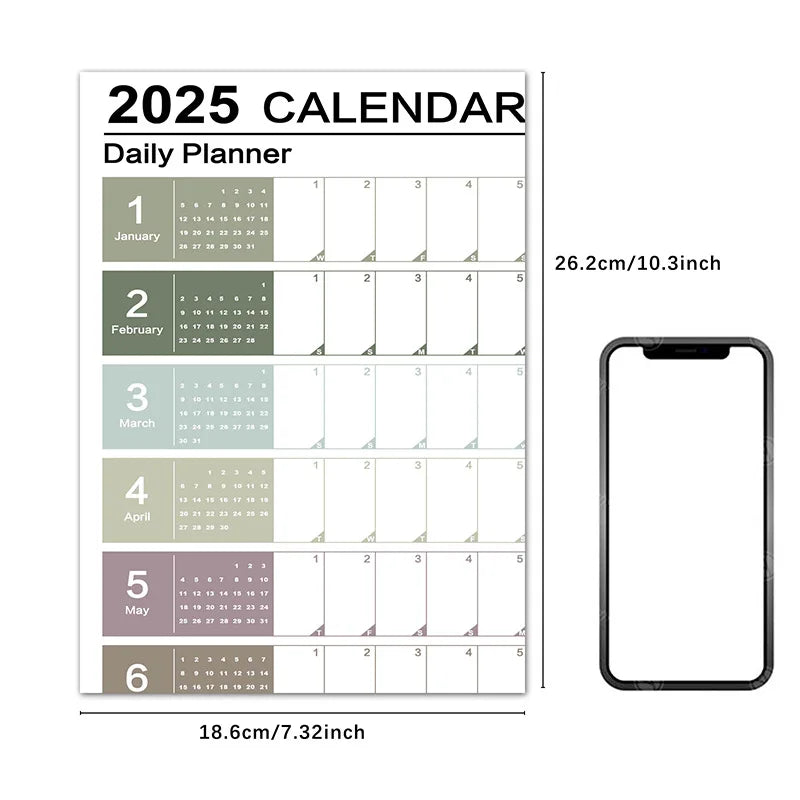 2024-2025 Kawaii Wall Calendar Planner – Large Schedule Organizer, To-Do List, Target Tracker, Office Supplies