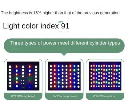New Aquarium LED Water Grass Lamp - WRGB Full Spectrum 8500K, Explosive Algae Downlight for Fish Tanks, 25/35/65W