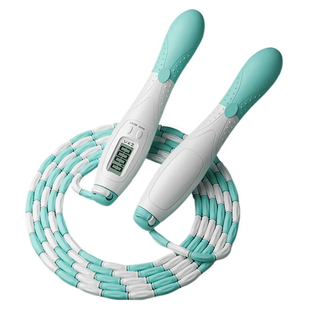 Beaded Jump Rope with Counter – Adjustable Plastic Segmented Skipping Rope for Kids & Adults
