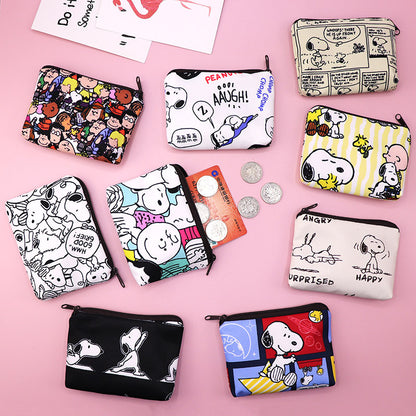 Snoopy Print Mini Coin Purse – Cute Wallet & Card Holder for Women, Girls & Kids, Small Cosmetic & ID Bag