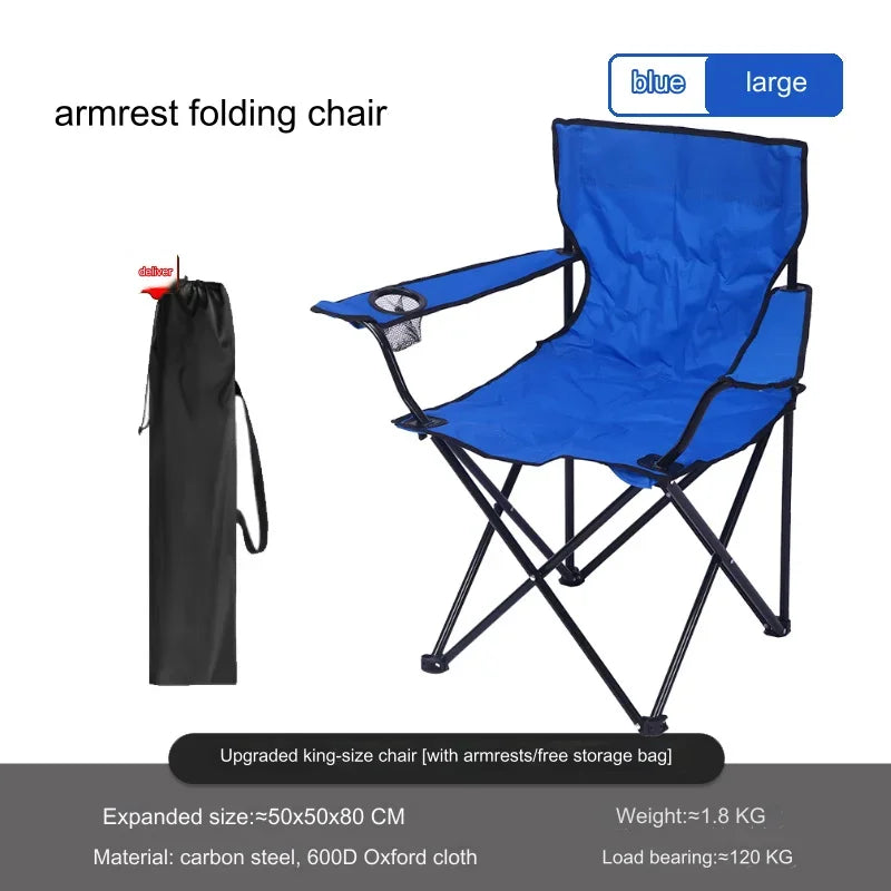 Canopy Lounge Chair with Sunshade – Portable Outdoor Camping & Hiking Chair with Holder, 1-Pack