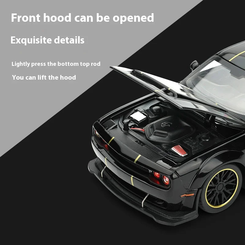 1:32 Dodge Challenger SRT Hellcat Redeye Diecast Model – V8 Alloy Metal American Muscle Sports Car Collectible
