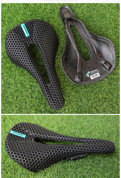 RYET 3D Printed Carbon Bike Saddle — 140/142mm Super Light EVA Road & MTB Racing Seat Cushion