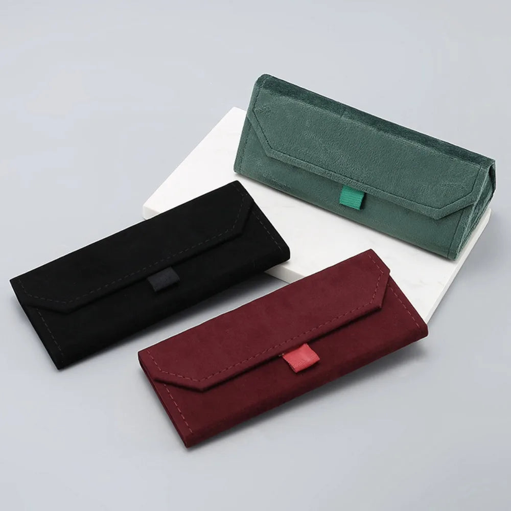 Elegant Velvet Folding Glasses Case: European Hot Design for Sunglasses & Reading Glasses - Men's & Women's Eyewear Cases