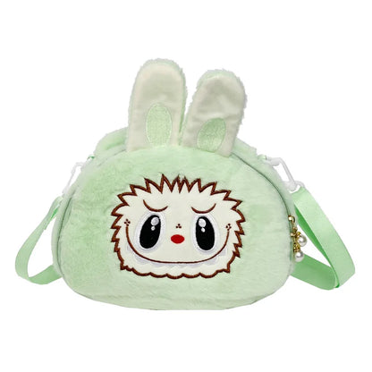 Labu Cartoon Crossbody Plush Bag – Kids Backpack & Shoulder Bag Doll Change Purse, Perfect Gift for Girls