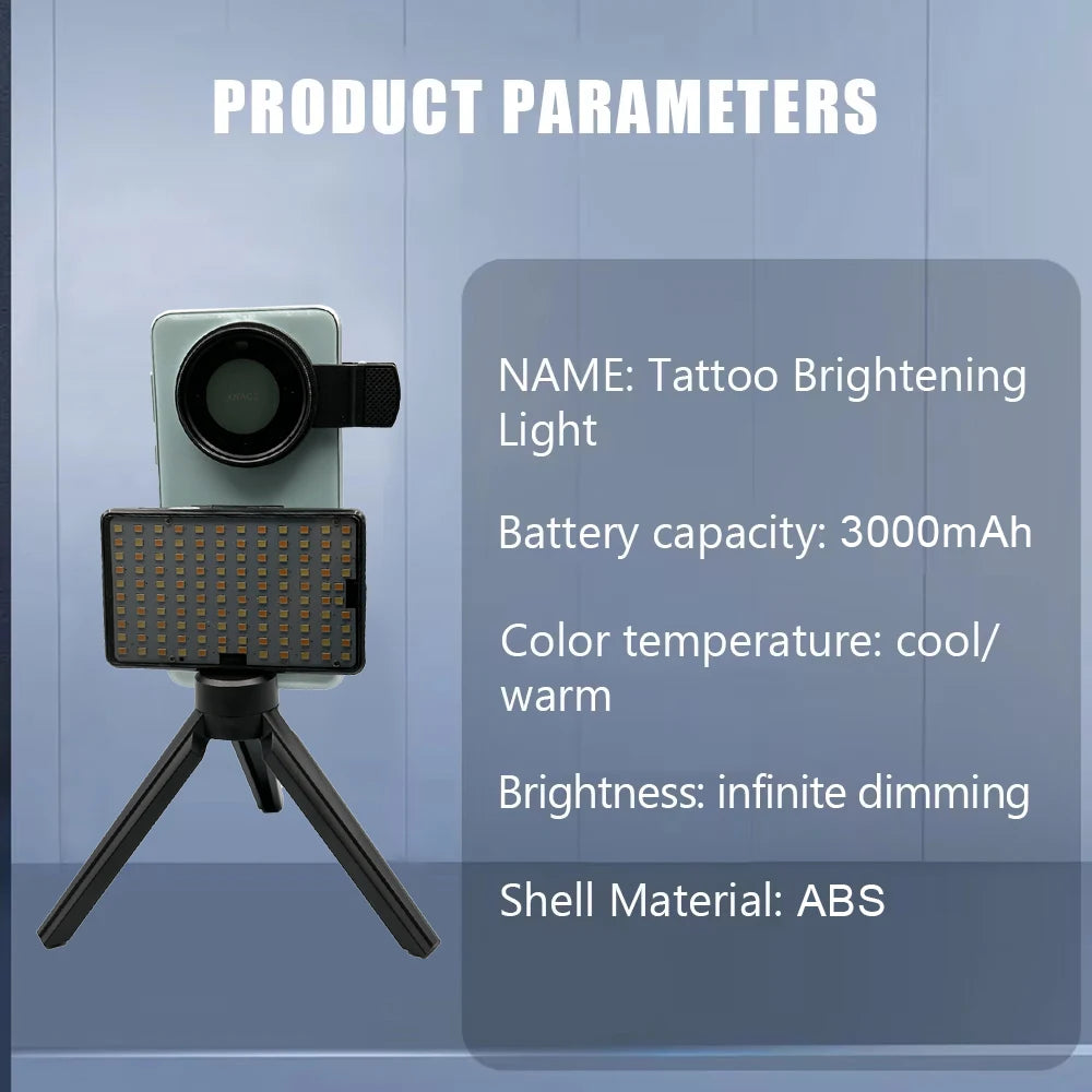 120 LED Tattoo Photography Fill Light with 52mm CPL Circular Polarizing Filter for Cellphones