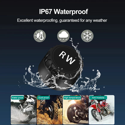 Motorcycle Bluetooth-Compatible TPMS – External Tire Pressure Sensors for Android/IOS Car Monitoring System
