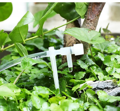 Garden Drip Irrigation Kit — Water-Saving Micro Dripper System with Regulating Valve and 4/7mm Hose for Potted Plants and Greenhouse