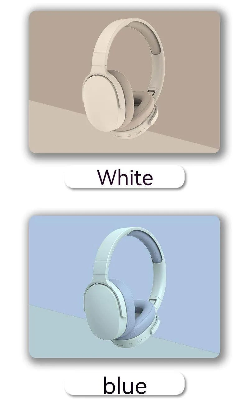 #P2961 Wireless Bluetooth 5.3 Headphones – Over-Ear HiFi Stereo Sports Earphones with TF/AUX Music Player & HD Mic