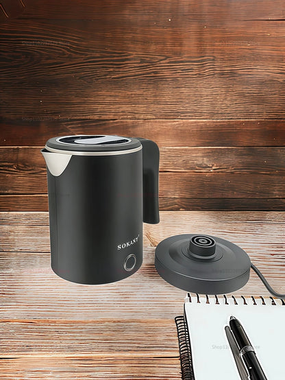 500ML Stainless Steel Portable Electric Kettle — Travel Water Boiler Pot for Hotel, Home, Kitchen, Tea, and Coffee