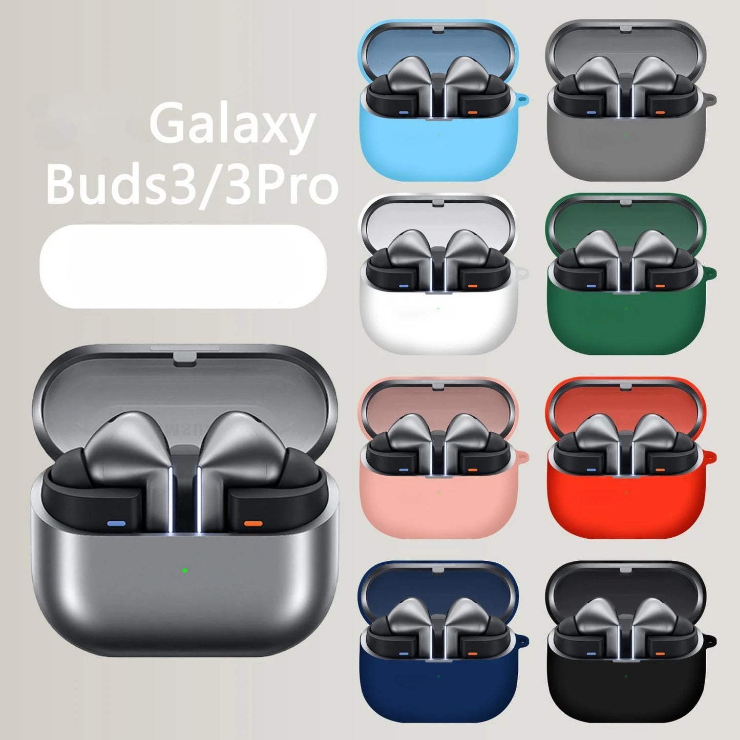 Bluetooth Earphone Case for Samsung Galaxy Buds 3 Pro – Soft Silicone Protective Cover with Lanyard