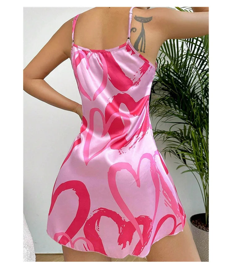 Women’s Sexy Satin Slip Nightdress - Backless Cross Strappy Sleepwear for Luxurious Comfort