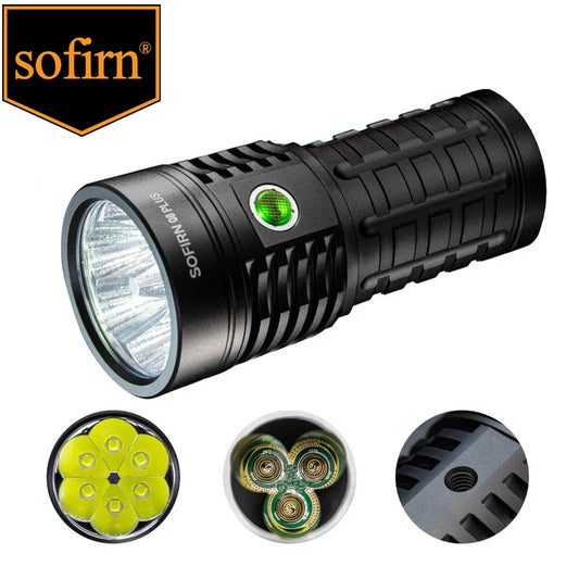Sofirn Q8 Plus Super Powerful LED Flashlight - 16000 Lumens, USB-C Rechargeable 21700 Torch with Anduril 2.0 & Reverse Charging