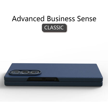 Luxury Leather Shockproof Phone Case for Samsung Galaxy Z Fold 6 – Skin-Friendly Solid Color Full Cover