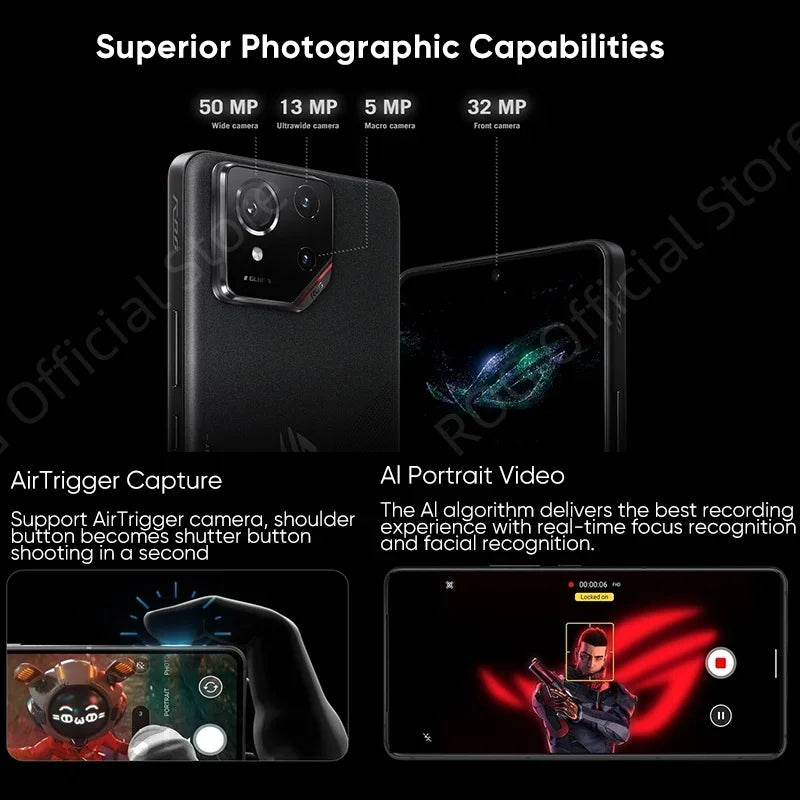 World Premiere ASUS ROG Phone 9 – Snapdragon 8 Elite 5G Smartphone, 6.78'' 185Hz AMOLED Display, 5800mAh, NFC, ROG 9 Pro