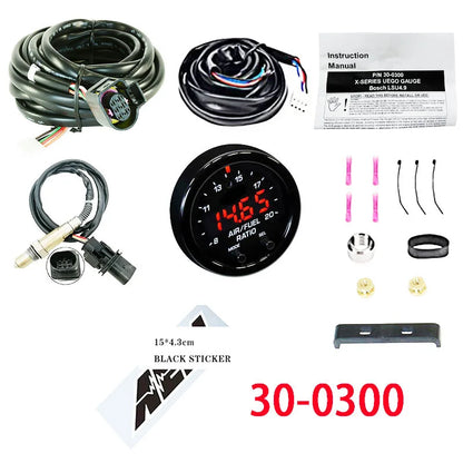 AEM X-Series Wideband O2 Air Fuel Ratio Gauge Kit – LSU 4.9 Oxygen Sensor + 15*4.3cm Decal, Model 30-0300 30-4110
