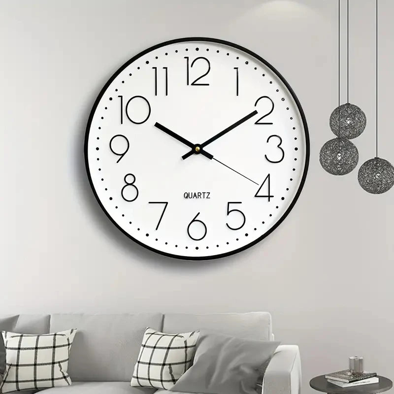 8-Inch Silent Digital Wall Clock – Minimalist Quartz Cubic Clock for Home Decoration
