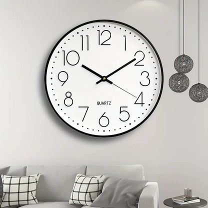 8-Inch Silent Digital Wall Clock – Minimalist Quartz Cubic Clock for Home Decoration