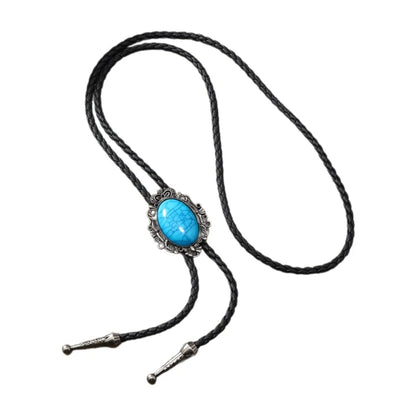 American Bolo Tie – Punk Vintage Metal Bird Stone Cowboy Hat Pendant, Western Necklace & Costume Accessories