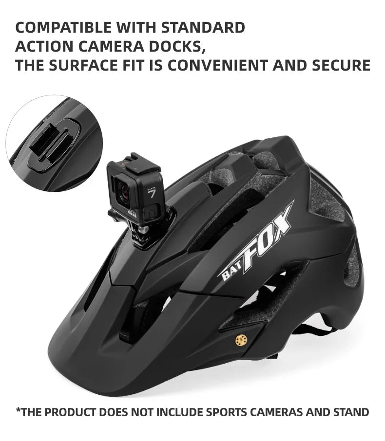 BATFOX Ultralight Bike Helmet – Molded Mountain & Road Helmet for Men, DH AM Cycling Equipment, Casco Ciclismo Bicicleta