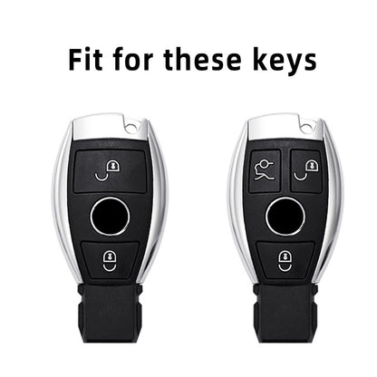 Car Key Case Cover – Key Bag Accessories for Mercedes Benz A/B/C/S Class, AMG, GLA, CLA, GLC W176/W221/W204/W205 Fob Keychain