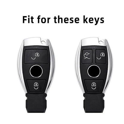 Car Key Case Cover – Key Bag Accessories for Mercedes Benz A/B/C/S Class, AMG, GLA, CLA, GLC W176/W221/W204/W205 Fob Keychain