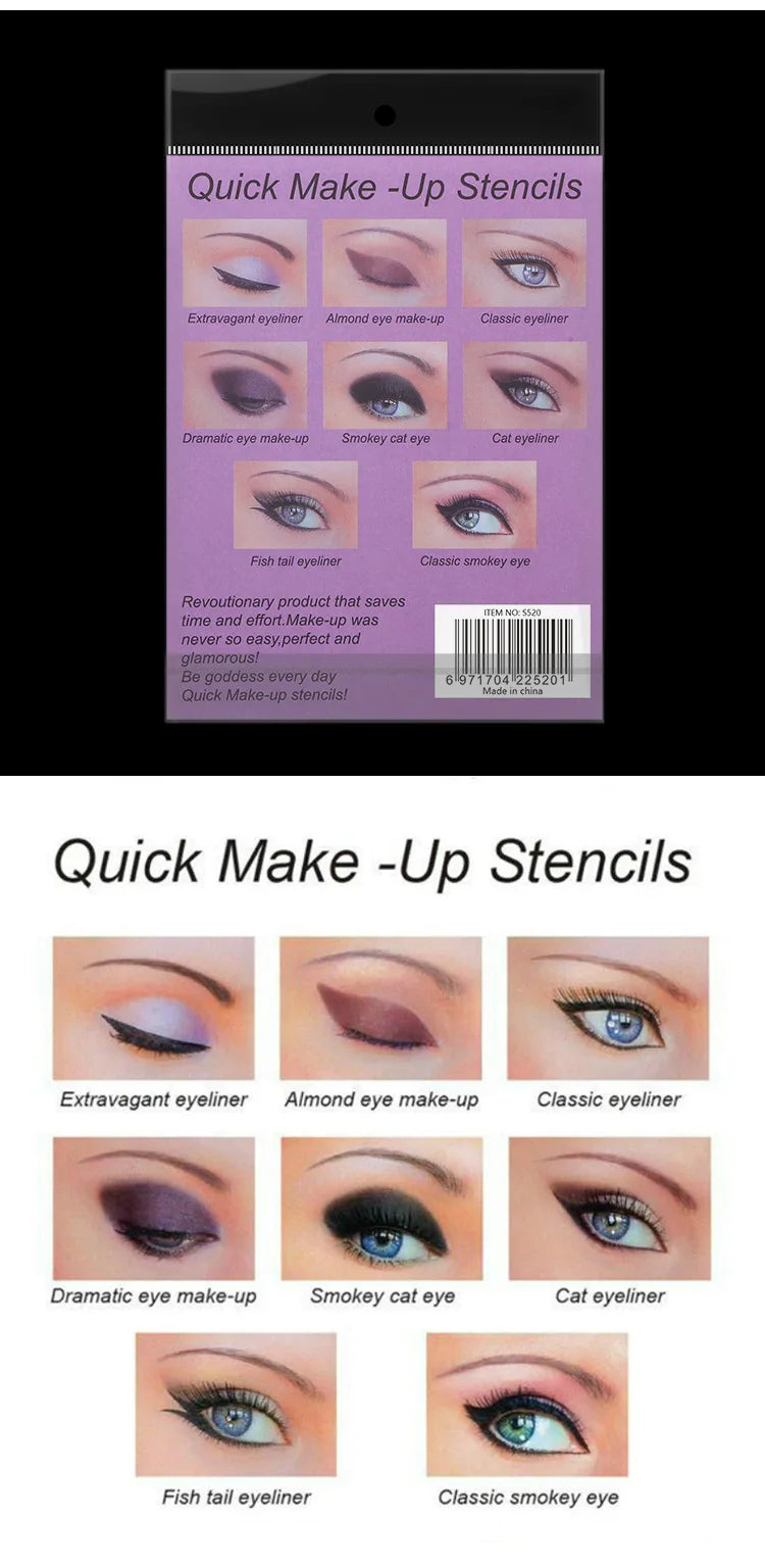 6-in-1 Silicone Eyeshadow Pads & Stencils - Eye Makeup Stamp & Applicator, Eyeliner Stencils Beauty Tools