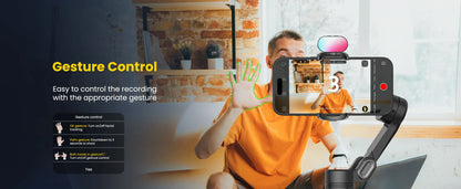 AOCHUAN Smart XE Combo1 3-Axis Handheld Gimbal Stabilizer – iPhone & Android Smartphone with Extension Rod