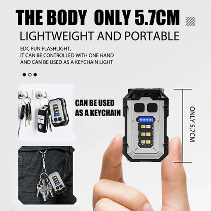 Powerful Pocket Torch Light | Rechargeable Super Bright LED | Multifunctional Linterna Magnetic COB LED | EDC Mini Keychain Flashlight