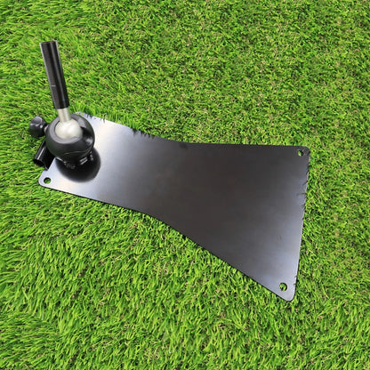 Golf Swing Trainer Practice Plate – Durable Metal Alignment Tool for Indoor & Outdoor Hitting Mat Training