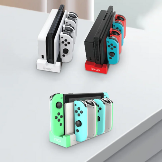 New Color 4-in-1 Charger Dock for Nintendo Switch OLED — Joy-Con Controller Charging Station Holder
