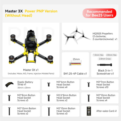 SpeedyBee Master 3X Modular FPV Drone – O3/O4 Pro HD Digital VTX for Freestyle & Racing