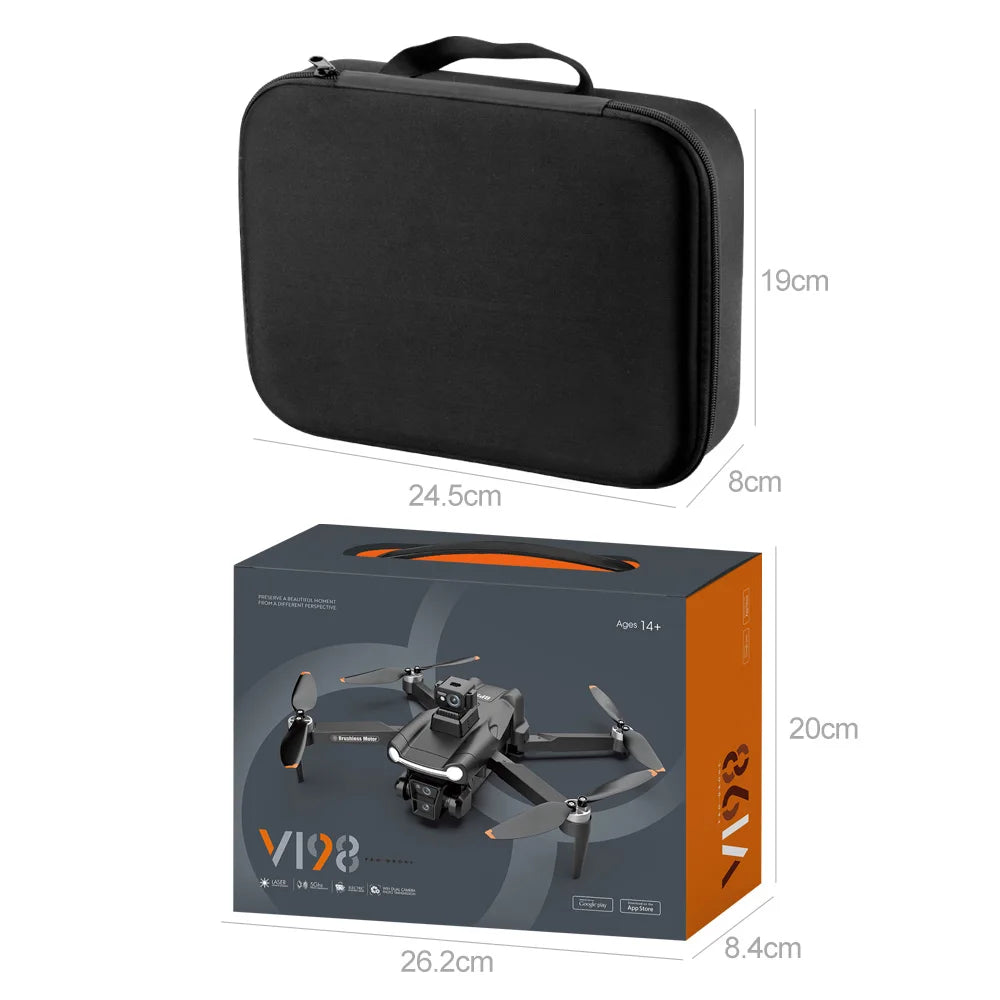 Xiaomi V198GPS Drone with 8K HD Camera – Foldable Brushless Quadcopter with Obstacle Avoidance & Optical ESC Aerial Tech