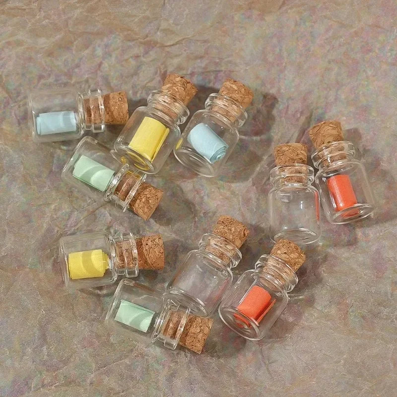 Mini Glass Bottles with Cork – DIY Transparent Empty Message Bottles for Birthday, Wedding, and Party Favors Decor