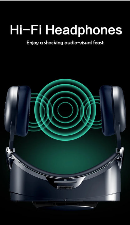 3D VR Headset – Virtual Reality Smart Glasses Helmet for Smartphones with Controllers and 7-Inch Lenses