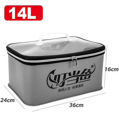 Multifunction EVA Folding Fishing Bag – Live Fish Bucket and Water Container, 4L/6L/10L/14L Tackle Storage Case