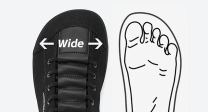 HOBIBEAR Unisex Barefoot Shoes – Zero Drop Wide Toe Casual Canvas Minimalist Walking Sneakers