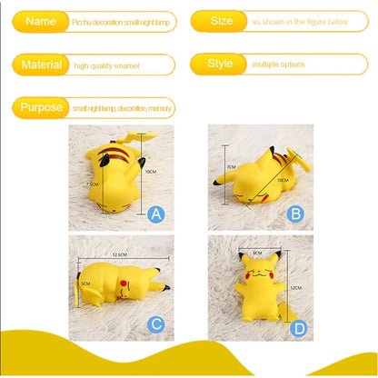 Pokemon Pikachu Night Light – Glowing Bedside Lamp & Cute Toy for Kids’ Birthday or Christmas Gift