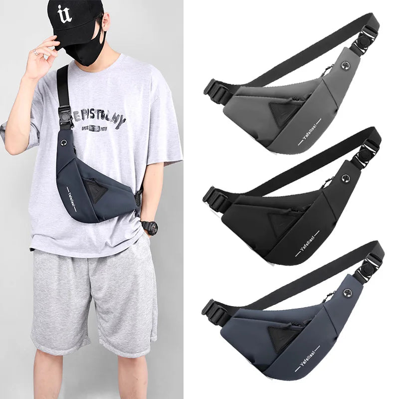 Men's Sling Chest Bag | Small Shoulder Messenger | Anti-Theft Mini Travel Crossbody | Mobile Phone Holder