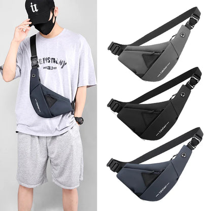 Men's Sling Chest Bag | Small Shoulder Messenger | Anti-Theft Mini Travel Crossbody | Mobile Phone Holder